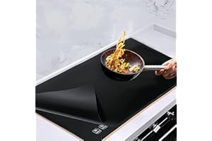 BBTISG Induction Hob Protector Mat, Heat Resistant Non-Slip Hob Cover Electric Stove Burner Covers Antiscratch as Glass Top Stove Cover (52 * 78cm)