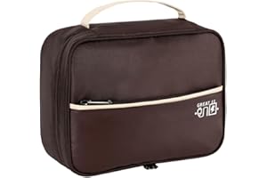 FAVORTALK Tech Pouch for Travel Family for Charger Cables Power Bank Hard Drive Travel Cords Water-Resistant Storage Bag Electronic Organizer Accessory Tech Pouch, Brown B21514