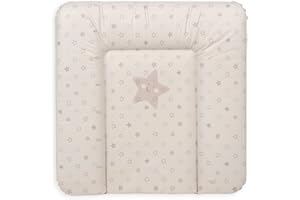 Ceba Baby® Fasciatoio Materassino - Fasciatoio neonato morbido - Cuscino Fasciatoio Lavabile per bambine e bambini - certificato Öko-Tex - impermeabile - Beige - 70x75 cm