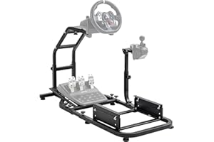 Anman Racing Simulator Frame Height Adjustable Driving Sim Frame Compatible with Logitech G25, G27, G29, G920 Gaming Cockpit G25/G27/G29/G920 Not Include Wheel Handbrake Shifter and Pedals