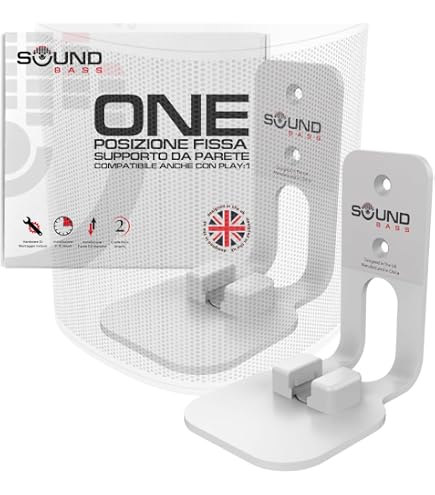 2 Staffe Da Parete Alphason Per Sonos ONE, ONE SL E Play:1 &ndash; Confezione Doppia
