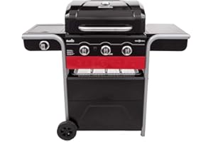 Char-Broil Barbecue à gaz Gas2Coal 330 - Barbecue Hybride, Plateau pour Charbon de Bois Breveté, 3 Brûleurs - Idéal pour la cuisine en plein air, le jardin et la terrasse