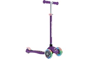 Globber Primo 3 Wheel Scooter With Light Up Wheels for 3 to 7 Years - Max User 50kg - 2 Year Warranty