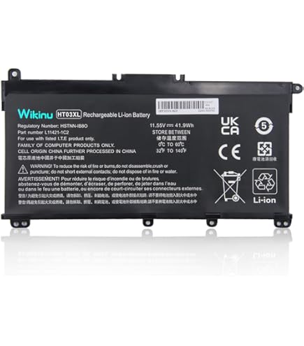 HP HT03XL Laptop Battery Replaceable For Hp Pavilion 14-CE 14-CF 14-DF 15-CS 15-DA 15-DB 15-DW TPN-I130/I131/I132 L11421-422 HSTNN-LB8M 17-AR050WM 920046-121 421 541 HSTNN-IB7Y (11.55V 41.7Wh