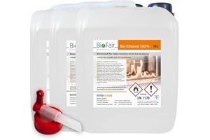 ‎BIOFAIR 30L Bioethanol 100% Ethanol mit Dosierhahn