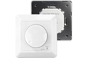 WATTIVE Regulador de intensidad led 230V dimmer interruptor regulador de luz 5-300W Incrustado regulables perilla de dimmer apto para lámparas LED monocromáticas incandescentes y halógenas BQ-TTDIM