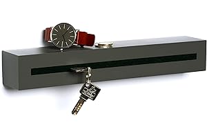 ‎BUCHENBUSCH URBAN DESIGN Buchenbusch urban design Schlüsselbrett mit Ablage aus Beton Dark Edition 33x6x5 cm, Schlüsselboard Wand, Schlüsselaufbewahrung Flur, Dunkelgrün