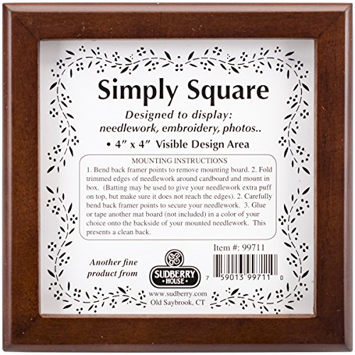 Sudberry House Mahogany Finish Simply Square Box 5"X5"X2-3/4-Design Area 4" X4