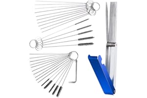 FineGood Carbon Dirt Jet Cleaner zestaw 4 gaźników, bezprzewodowy zestaw do czyszczenia 13, 20 igieł, 10 szczotek, 1 x zestaw na klucze motocyklowe