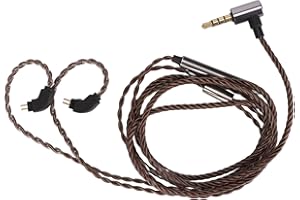 CIGEMAY 3,5-mm-Kopfhörerkabel, 2-poliger 0,78-mm-Anschluss, Schnittstellen-Kopfhörer-Ersatzkabel, mit Mikrofon-Kopfhörer-Verlängerungskabel, für 2-polige Schnittstellen-Kopfhörer, für Weston 1964 UE3X UE18 W4