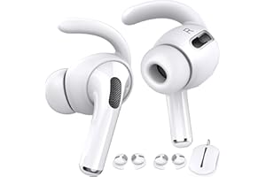 AHASTYLE AirPods Pro Ohrpolster Silikon 3 Paare Ohrbügel Anti-Rutsch Ohrhörer-Abdeckungen【Nicht in den Ladekoffer Passen】 Kompatibel mit Apple AirPods Pro 1. Generation (Weiß)