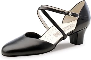 Werner Kern Chaussures de Danse Debby - Cuir Noir - 4,5 cm