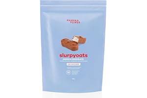 PharmaPower Slurpyoats Farina d’Avena Istantanea Integrale Gusto Cocco e Cioccolato, Senza Glutine, Senza Lattosio e Senza Zuccheri Aggiunti, Vegana, 500 g