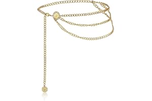 Xumann Waist Chain, Multi Layered Belly Chain Belt for Women, Adjustable Body Jewelry