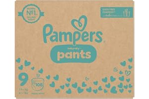 Pampers Baby-Dry 108 blöjor, storlek 9, 19 kg och uppåt, 360° passar för att förhindra luckor och läckage