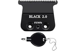 LEEWORKS Replacement DLC Blade Compatible with BaBylissPRO FX787 Series and FX726,for Outlining Hair Trimmers FX787 and LoPROFX Trimmers FX726 (Black FX707b)