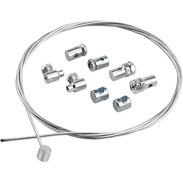 Kit Câbles Accélérateur/embrayage Universels 2m - Pour Moto, Tondeuse, Quad - 2 Diamètres + Raccords