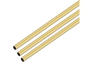 iMeistek Lot de 3 tubes ronds en laiton de 300 mm de long, 5 mm de diamètre extérieur, 0,2 mm d'épaisseur de paroi, pour la maison, le jardinage, la décoration, les travaux manuels