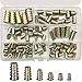 Produktbild Gewindeeinsatz Holz, ESDInCtl 100 Pcs M4/M5/M6/M8/M10 Zinc Alloy Insert Nut Threaded Furniture Socket Head Cap Screw Sockets Thread Insert Tool Kit for Wooden Furniture