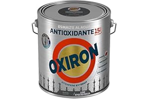 OXIRON Esmalte antioxidante al agua liso forja Gris Acero 2,5L