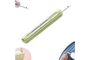 QUYIFA Enhebrador de agujas 2 en 1, descosedor de agujas y enhebrador de agujas 2 en 1, 2025 nuevos descosedores elásticos para coser a mano, tejer, manualidades y suministros de acolchado. (verde)