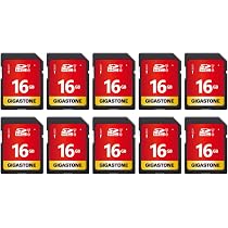 Lot De 10 Cartes SDHC Gigastone 8 Go - Classe 10 - Haute Vitesse - Pour Appareils Photo, Caméras