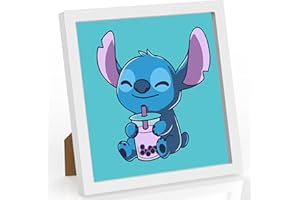 TOSTOG Diamond Painting pour Enfants avec Cadres,5D Dessin Animé Arts CréAtifs Peinture Diamant DIY Diamant Kit Cristal Débutant Art Set pour Décoration Murale Maison 18x18cm