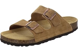 AFS-Schuhe Bequeme Herren Pantoletten, Sandalen und Hausschuhe aus Leder - Größe 36-50 - Made in Germany