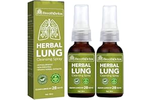 GENERISCH Breath Ease Lungenspray,Lungenreinigungsspray,Herbal Lung Cleansing Spray,Natürliche Powerful Lung Support,Cleanse & Breathe-30ml(2 Stück)