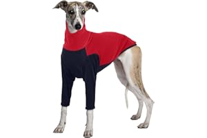 PUMYPOREITY Sudadera Galgo, Pijama Galgo Forro Polar Ropa Galgos Español Cálido Abrigo Lurchers Abrigo Perro Mediano(Rojo, XL)