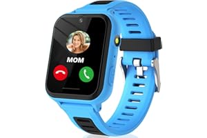 kaacly Kids Smart Watch Phone - Smart Watch for Boys Girls with Calling SOS Volume Adjustment Time Games Music Video Player Camera Calculator Alarm Clock Torch Wallpaper,Boys Girls Toy Gifts