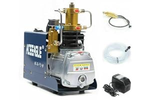 RIBASUBB 1800W Compresor de Aire PCP portátil, 220V Bomba eléctrica del compresor de Aire PCP 4500Psi 300BAR Bomba de Aire de Alta presión 2800U/min, Paintball y compresor de Aire para Botellas de Buceo