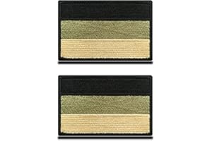 ZCKETO 2 PCS Taktisch Braun Deutschland Flagge Patch Deutschland Stoff-Patch mit Verschluss für Kleidung Taschen Rucksack Uniform Weste Hundegeschirr Militär Taktisch Draussen Jersey Kollektor