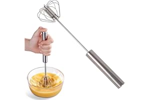 FINE JADE2 Fouet en acier inoxydable fouet manuel Fouet semi-automatique pour mélanger, oeufs, sauces, batteurs à mousse, batteurs à main