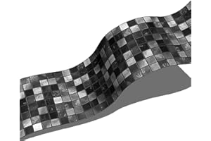 Guest Ruyunlai Cenefas Adhesivas Cocina De Friso Papel para Paredes DecoracióN De Pared De Cocina, BañO,PVC Cenefa Autoadhesiva para DecoracióN 10cm X 200cm