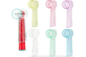 SYSMIC Toothbrush Head Cover 6 Pack - Protective Cap Compatible with Oral B Electric Tooth Brush - Multicolour Covers for Kids Adults Brush Head Caps Travel Set