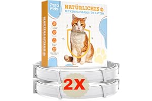 Pero Pets Zeckenhalsband für Hunde Katzen - Halsband gegen Zecken Flöhe Mücken Läuse – Zeckenhalsband Flohhalsband – 100% Natürlich & Wasserdicht – Wirksamkeit 8 Monate