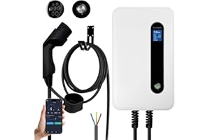 LEFANEV 7.2KW Cargador Coche Electrico con App, Tipo 2 Estación de Carga para vehículos eléctricos (EV), 32A Monofásico (IEC 62196-2) IP66 Wallbox Controlable con Model Y Otros EV/PHEV