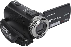 HD Video Handycam Videokamera, 30MP 1080P Inspelning Night Vision Vlogging Camera Recorder, 3,0 Tums IPS-skärm 16X Zoom Videokameror Kamera med Mikrofon för Fotografering