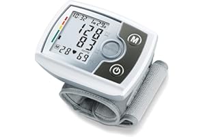 Sanitas SBM 03 Sfigmomanometro da polso completamente automatico con cardiofrequenzimetro, custodia inclusa
