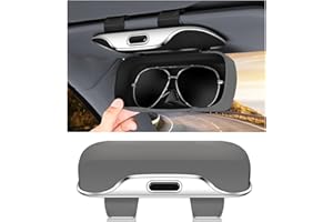 AUOQZ Sunglass Holder for Car Sun Visor Universal Sun Visor Glasses Clip Case Flocking Lining Eyeglass Frame Car Sunglasses Organizer Box with Ticket Card Clips