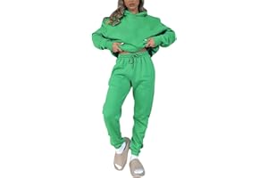 amropi Tuta da Donna Vello Foderato Pullover Felpa con Cappuccio e Pantaloni Jogging Tute
