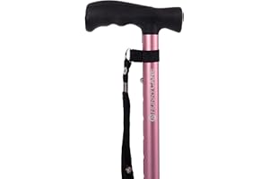 DRIVE MEDICAL Drive Devilbiss HurryCane - Comfort Edition Walking Stick in Pastel Pink