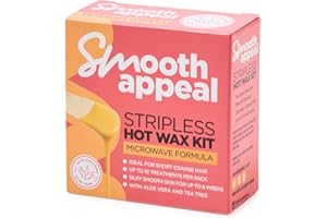 Smooth Appeal Microwave Formula Facial Hair Remover Wax - Professional Hair Remover for Smooth Skin, Simply Peel Off, Enriched with Aloe Vera, Vitamin E & Tea Tree Oil. 40g