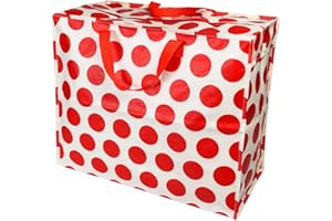 REX LONDON Red On White Spotlight duża torba do przechowywania Jumbo z zamkiem błyskawicznym