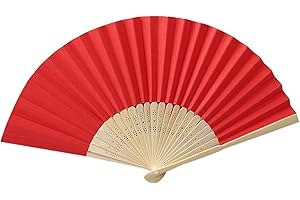 Yukiyi Czerwone wachlarze ręczne dla kobiet składane wachlarze z tkaniny składane wachlarze DIY ręcznie robione wachlarze do tańca rekwizyty fotograficzne dekoracja ścienna akcesoria ślubne