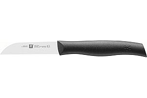 Zwilling Twin Grip - Cuchillo verdura, Hoja endurecida al frío Friodur, Acero Inoxidable, Mango sintético, 80 milímetros, Color Negro