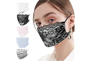 GEDUOCHN [Stock de EE. UU.] 5 bandanas de tela para mujer, reutilizables, lavables, para el cuidado de la piel con orejas ajustables, diseño floral