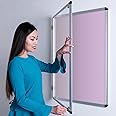 Wonderwall Classic Tamperproof Lockable Noticeboard - 90 x 60cm with 2 Matching Safety Locks & Keys - Choice of 12 Colours Including (Lavender) - Ideal for Office, School