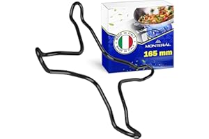 MONTERAL Universal Riduttore Fornello Gas 165 mm Smaltata di Colore Nero Ricambi Fornelli a Gas Garanzia di 10 Anni